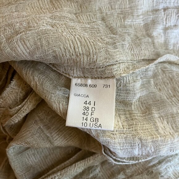 Modyva Fits Small Short Sleeve Cream Jacket Textured *Flaw - Picture 3 of 11